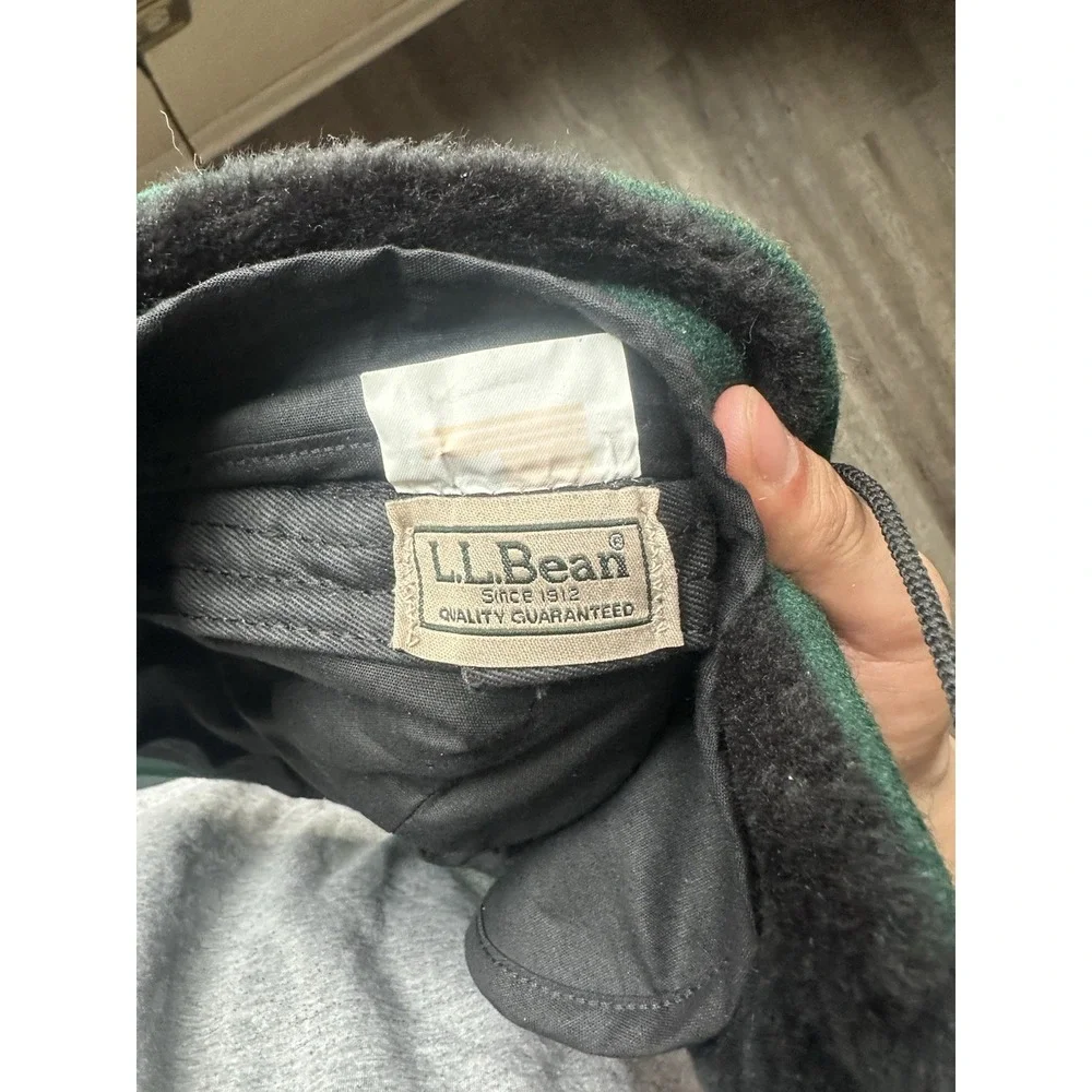 Vintage LL Bean Gore-Tex Adult Size XL Double Ear Flaps Hat Cap USA Green - Picture 10 of 10